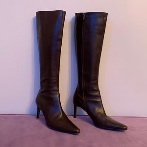 Coach women’s brown tall leather boots size 9